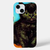 Van Gogh Style Pouting Kitten Case-Mate iPhone Hülle (Rückseite)