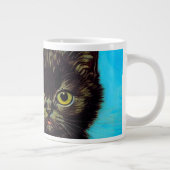 Van Gogh Style Pouting Kitten Jumbo-Tasse (Rechts)