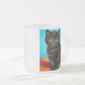Van Gogh Style Pouting Kitten Mattglastasse (VorderseiteRechts)
