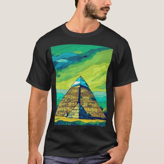 Van Gogh Style Pyramid T-Shirt (Vorderseite)