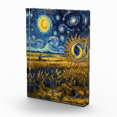 Van Gogh Style Starry Harvest Acrylic Fine Art  Fotoblock (Rechts)