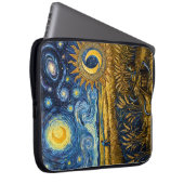 Van Gogh Style Starry Harvest Gold Wheat Field  Laptopschutzhülle (Vorne Rechts)
