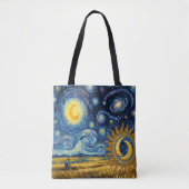 Van Gogh Style Starry Harvest Golden Wheat Field Tasche (Vorderseite)