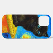 Van Gogh Style Starry Night Cat Case-Mate iPhone Hülle (Rückseite (Horizontal))