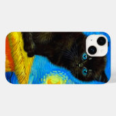Van Gogh Style Starry Night Cat Case-Mate iPhone Hülle (Rückseite (Horizontal))