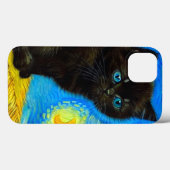 Van Gogh Style Starry Night Cat Case-Mate iPhone Hülle (Rückseite (Horizontal))