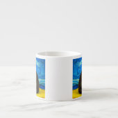 Van Gogh Style Starry Night Cat Espressotasse (Vorderseite)