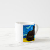 Van Gogh Style Starry Night Cat Espressotasse (Vorderseite Rechts)