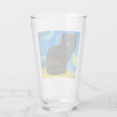 Van Gogh Style Starry Night Cat Glas (Rückseite)