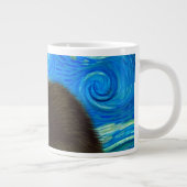 Van Gogh Style Starry Night Cat Jumbo-Tasse (Rechts)