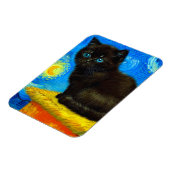 Van Gogh Style Starry Night Cat Magnet (Linke Seite)