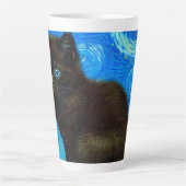 Van Gogh Style Starry Night Cat Milchtasse (Vorderseite)