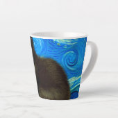Van Gogh Style Starry Night Cat Milchtasse (Rechte Ecke)
