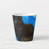 Van Gogh Style Starry Night Cat Milchtasse (Vorderseite)