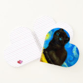 Van Gogh Style Starry Night Cat Notizblock (Innenseite)