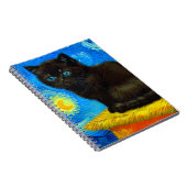 Van Gogh Style Starry Night Cat Notizblock (Rechte Seite)