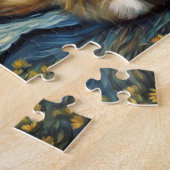 Van Gogh Style Starry Night Cat Puzzle (Seite)