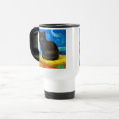 Van Gogh Style Starry Night Cat Reisebecher (Vorderseite Links)