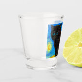 Van Gogh Style Starry Night Cat Schnapsglas (Links)