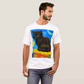 Van Gogh Style Starry Night Cat T-Shirt (Vorne ganz)
