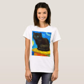 Van Gogh Style Starry Night Cat T-Shirt (Vorne ganz)