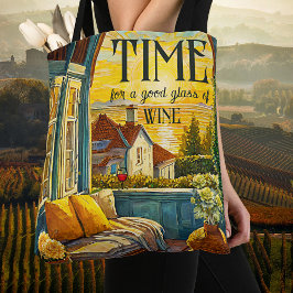 Van Gogh Style Sunset Wine Lover Tasche