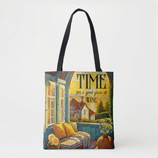 Van Gogh Style Sunset Wine Lover Tasche (Vorderseite)