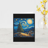 Van Gogh Style The Starry Night Christmas Tree Vil Karte (Gelbe Blume)