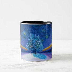 Van Gogh Style Weihnachten Zweifarbige Tasse