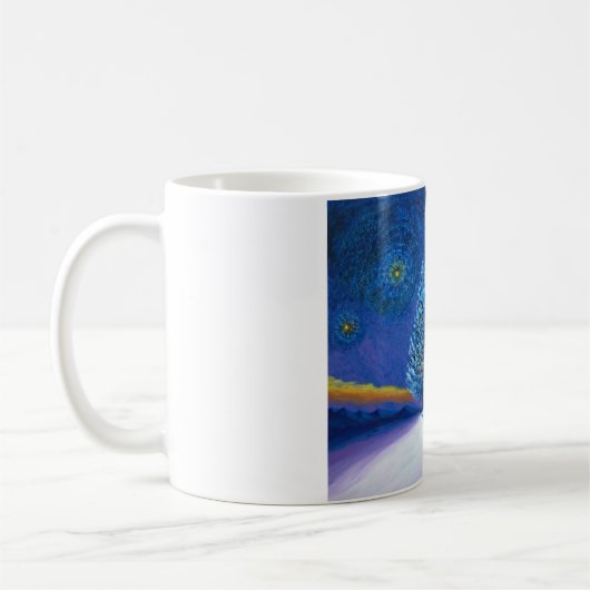 Van Gogh Style Weihnachten Zweifarbige Tasse (Links)