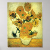 Van Gogh - Sunflowers 14, famous painting,  Poster (Vorne)
