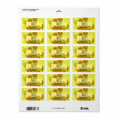 Van Gogh Sunflowers Adressaufkleber (Vorne)