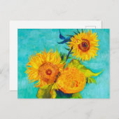 Van Gogh Sunflowers Ankündigungspostkarte (Vorne/Hinten)