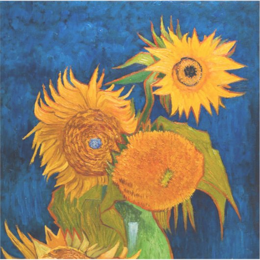Van Gogh Sunflowers Aufkleber (Vorderseite)