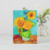 Van Gogh Sunflowers Begleitkarte (Stehend Vorderseite)