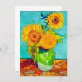 Van Gogh Sunflowers Begleitkarte (Vorne/Hinten)