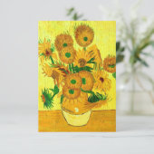 Van Gogh Sunflowers Begleitkarte (Stehend Vorderseite)