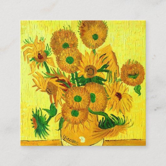 Van Gogh Sunflowers Begleitkarte (Vorderseite)