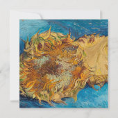 Van Gogh Sunflowers Beruflich Minimalistisch Save The Date (Rückseite)