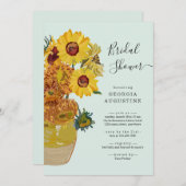 Van Gogh Sunflowers Bridal Dusche Einladung (Vorne/Hinten)