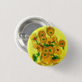 Van Gogh Sunflowers Button (Vorne & Hinten)