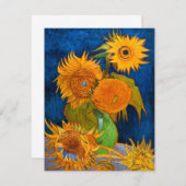 Van Gogh Sunflowers Card (Vorne/Hinten)