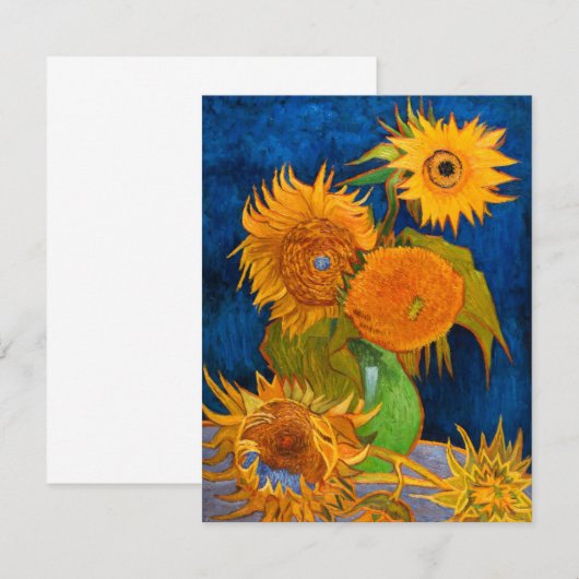 Van Gogh Sunflowers Card (Vorne/Hinten)