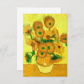 Van Gogh Sunflowers Card (Vorne/Hinten)