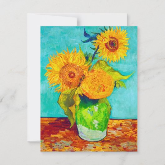Van Gogh Sunflowers Card (Vorderseite)