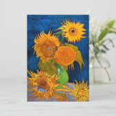 Van Gogh Sunflowers Einladung (Stehend Vorderseite)