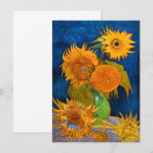 Van Gogh Sunflowers Einladung (Vorne/Hinten)