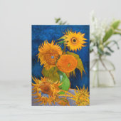 Van Gogh Sunflowers Einladung (Stehend Vorderseite)