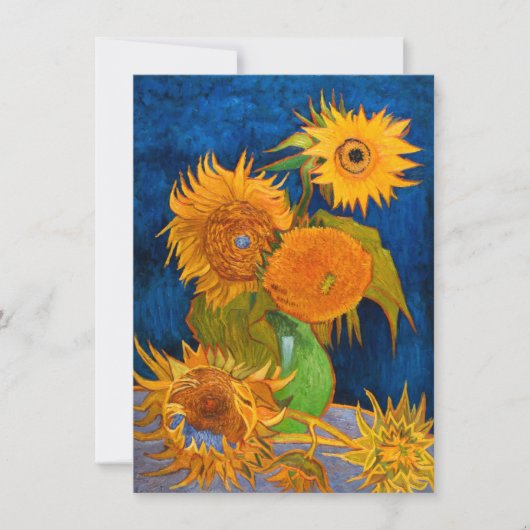 Van Gogh Sunflowers Einladung (Vorderseite)