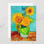 Van Gogh Sunflowers Einladung (Vorne/Hinten)